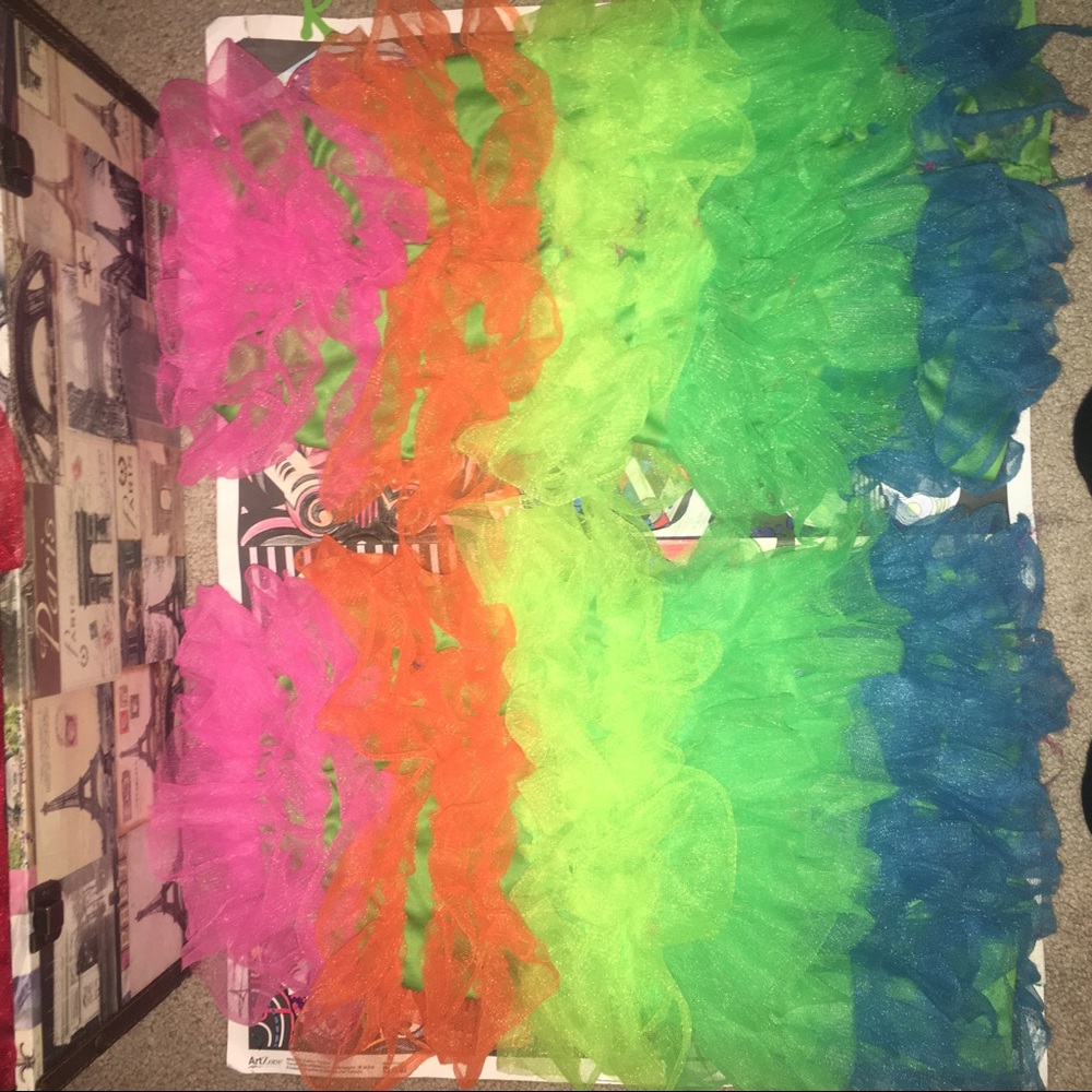 Rainbow raver leg warmers
